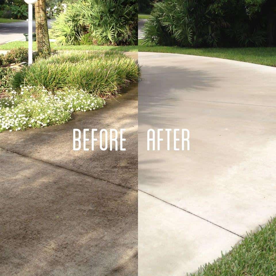 pressure washing garden path